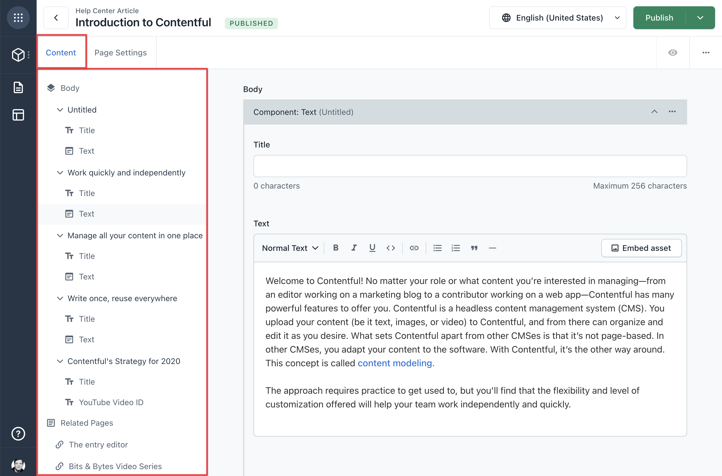 Compose page overview fields