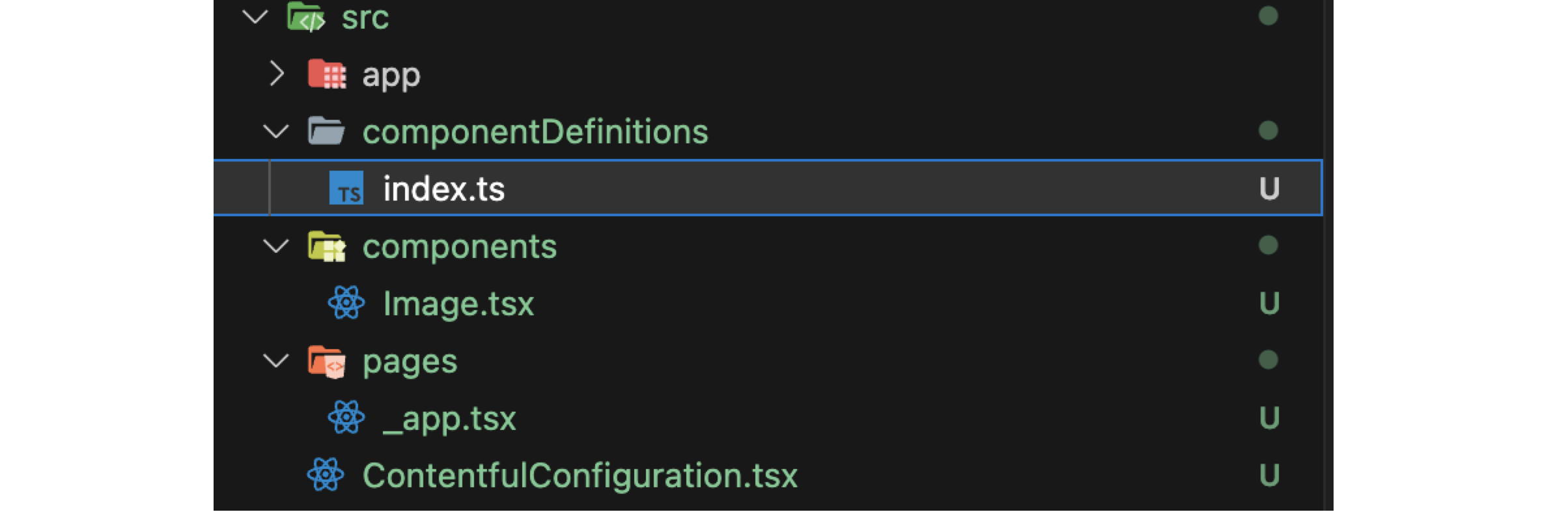 Experience builder component definitions folder
