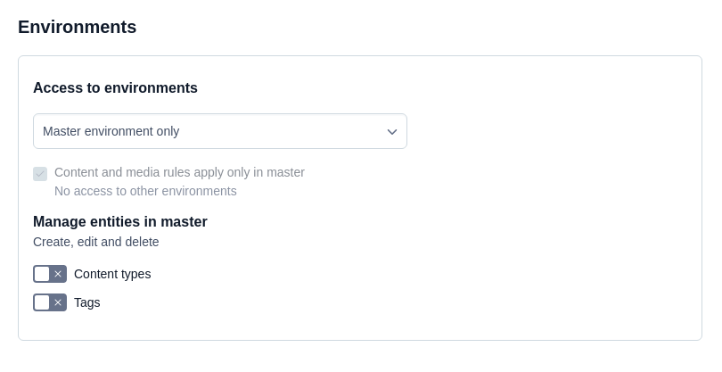 Manage access to environments tutorial 1 image