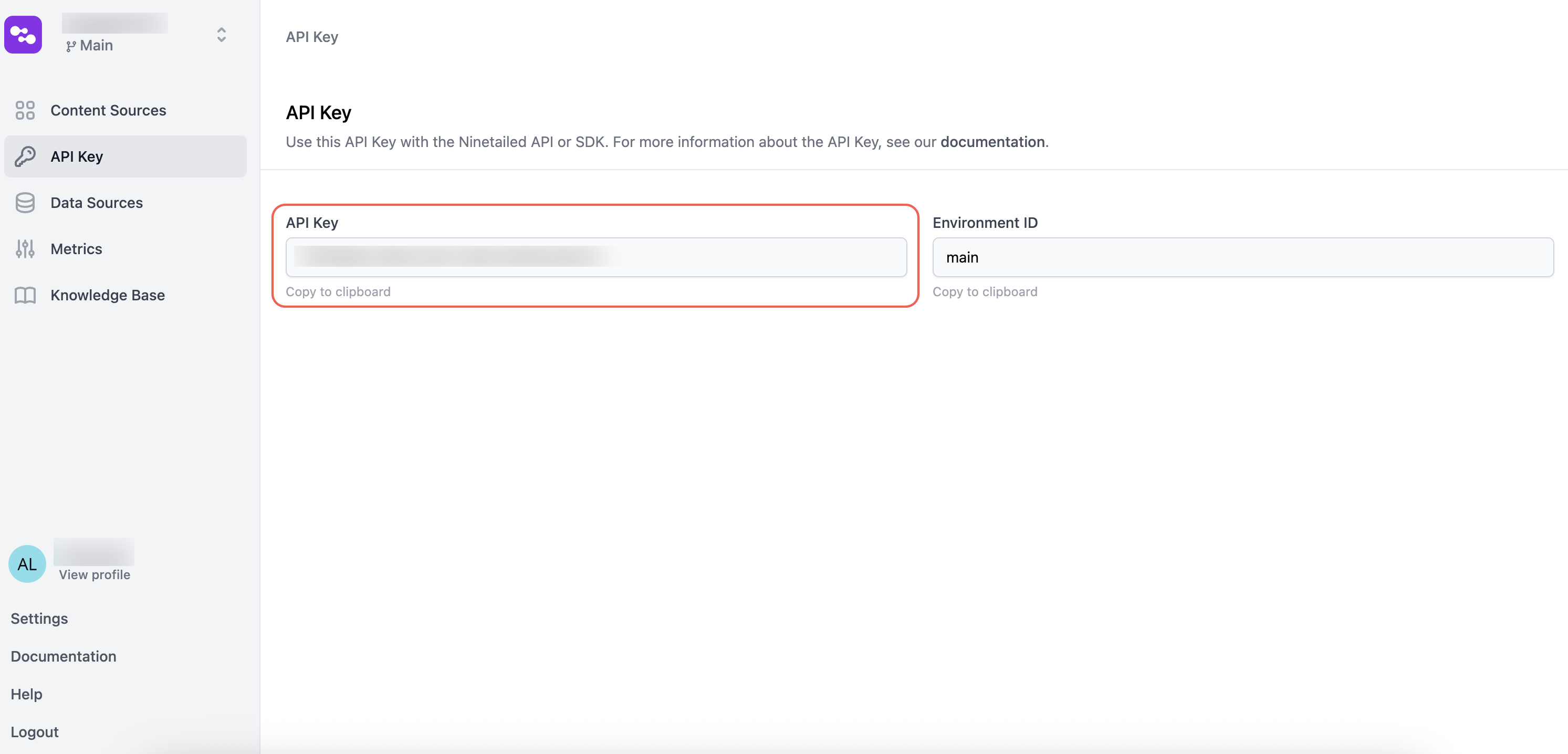 Ninetailed Content Sources page